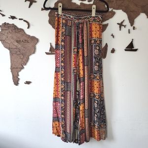 JAASE Boho Wide Leg Palazzo Patchwork Pants